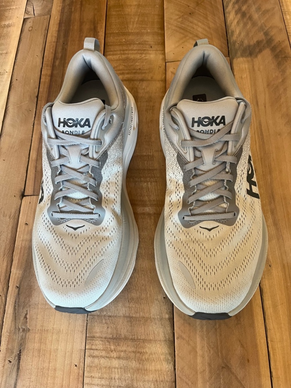 Hoka One One Bondi 8 2E Wide Shark Grey Running Shoes Size 10.5 2E (1127953 SHMS